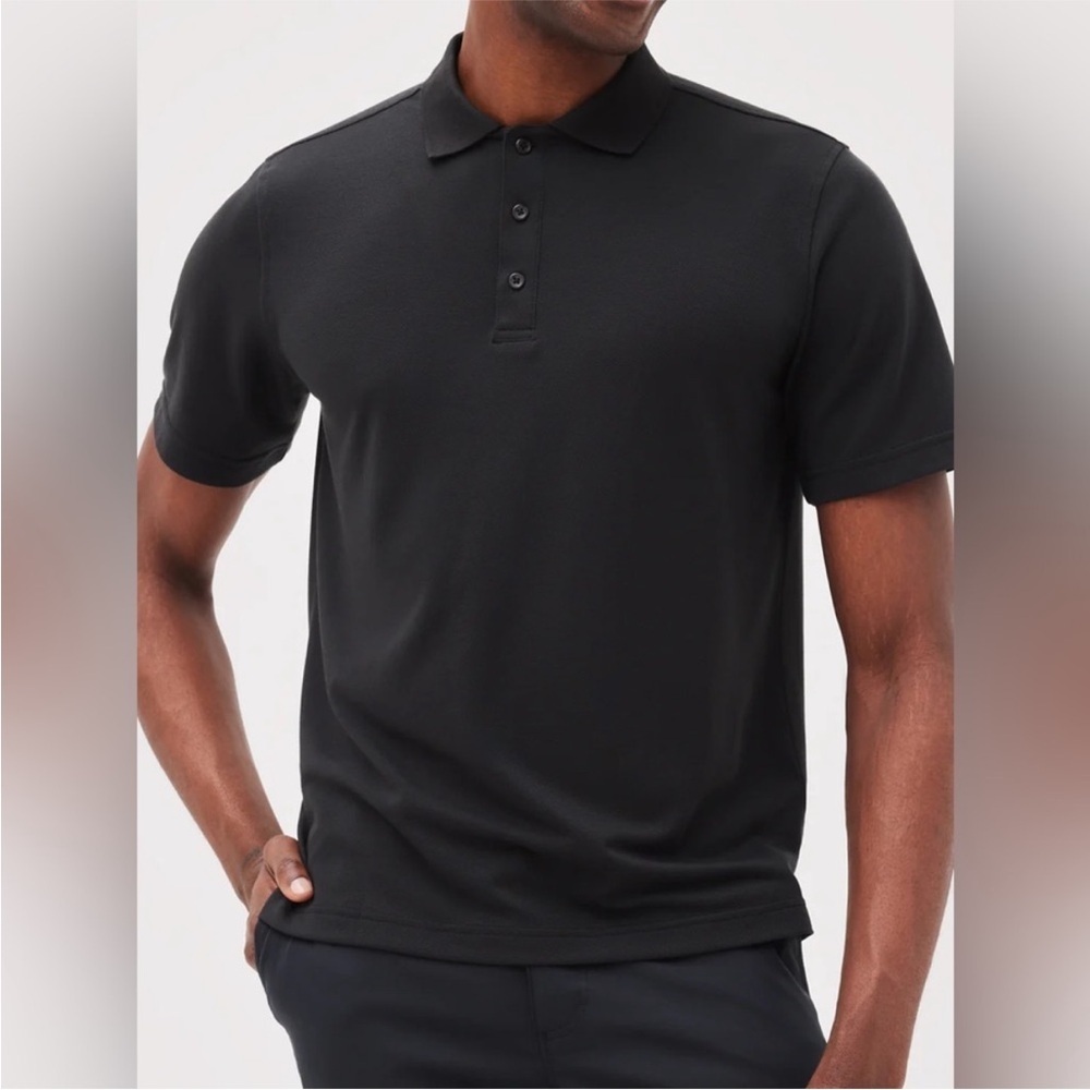 NWT Outdoor Voices Birdie Polo Black Sz L